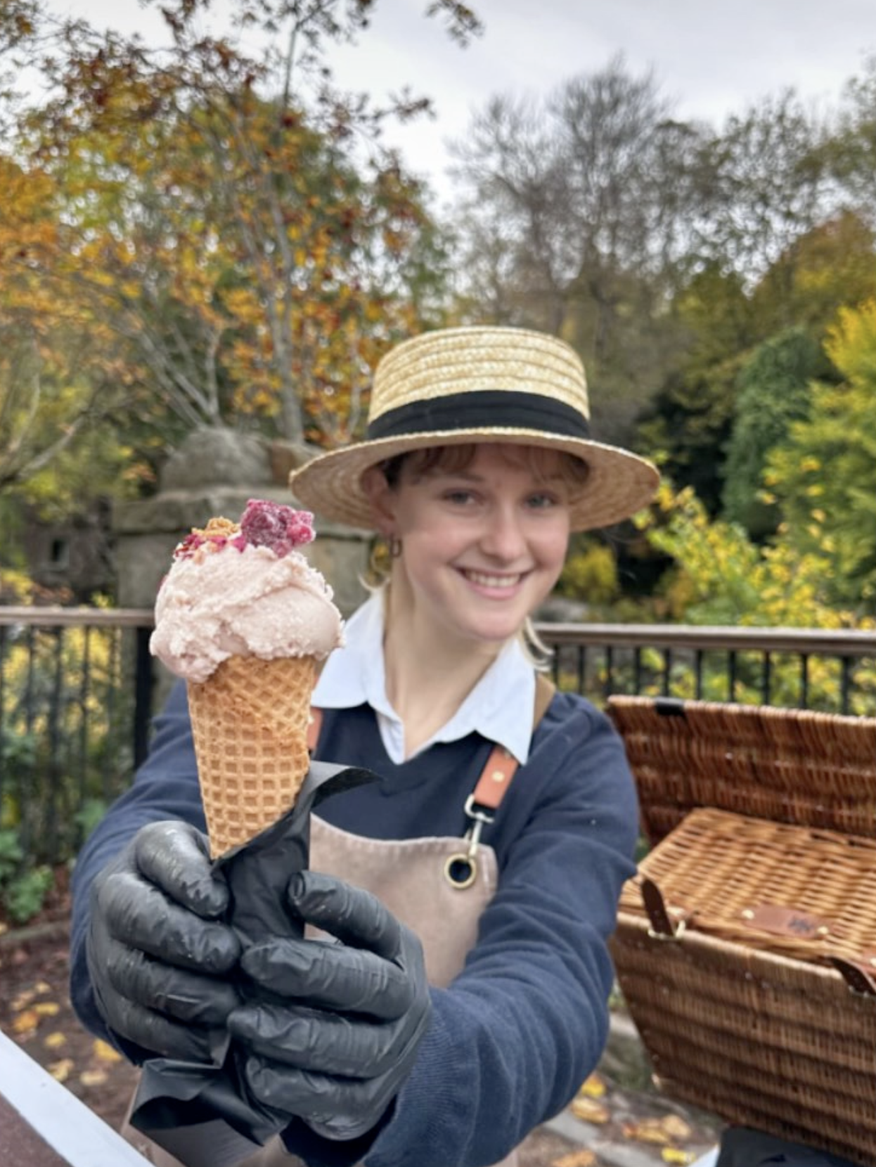 Sophia serving ice cream